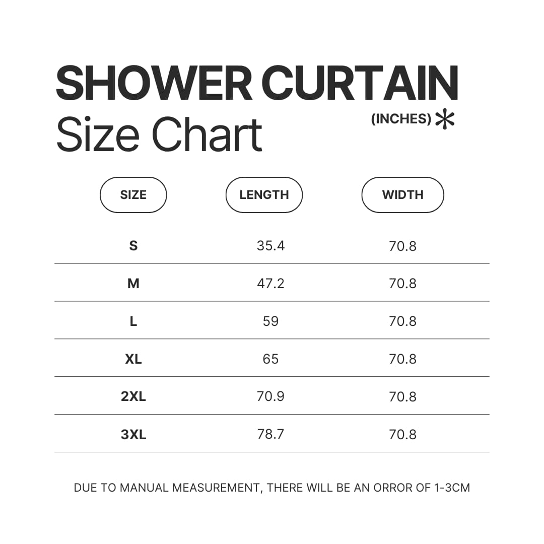 Shower Curtain Size Chart - Ghibli Gifts