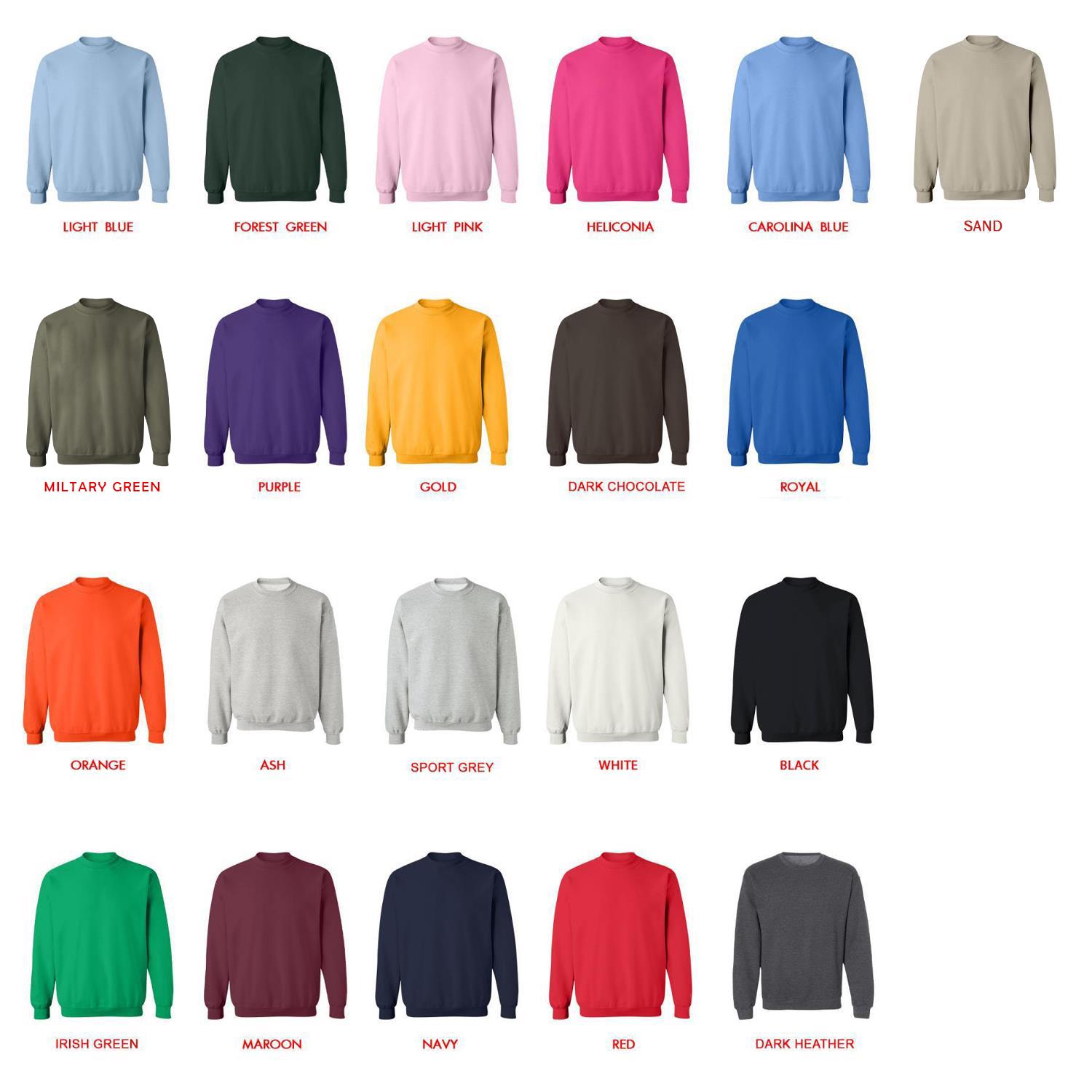 sweatshirt color chart - Ghibli Gifts