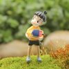 2 Pcs set Kawaii Ponyo on The Cliff Resin Figures Toy Gardening Boy Fish Ornament Action 3 - Ghibli Gifts