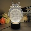 3D Led Lamp Spirited Away No Face Man Totoro Action Figure Nightlight Cute Room Decor Light 11 - Ghibli Gifts