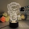3D Led Lamp Spirited Away No Face Man Totoro Action Figure Nightlight Cute Room Decor Light 13 - Ghibli Gifts