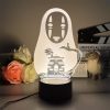 3D Led Lamp Spirited Away No Face Man Totoro Action Figure Nightlight Cute Room Decor Light 2 - Ghibli Gifts