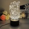 3D Led Lamp Spirited Away No Face Man Totoro Action Figure Nightlight Cute Room Decor Light 5 - Ghibli Gifts