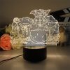 3D Led Lamp Spirited Away No Face Man Totoro Action Figure Nightlight Cute Room Decor Light 6 - Ghibli Gifts