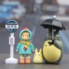 4pcs lot 3 5cm Anime My Neighbor Totoro Action Figure Toy Hayao Miyazaki Mini Garden PVC 1 - Ghibli Gifts
