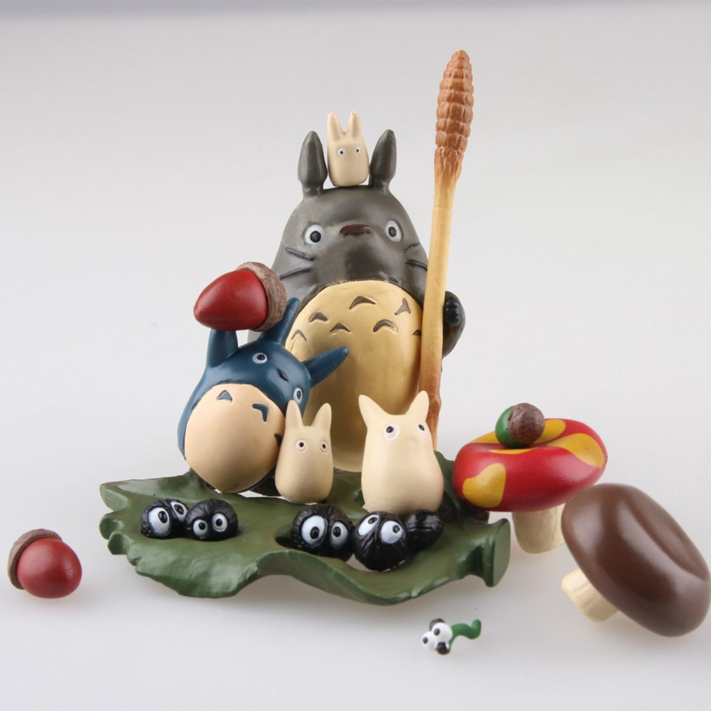 Anime Miyazaki Hayao My Neighbor Totoro with Umbrella Fried charcoal Figure Birthday gift Collectible Model ToyGarden 2 - Ghibli Gifts