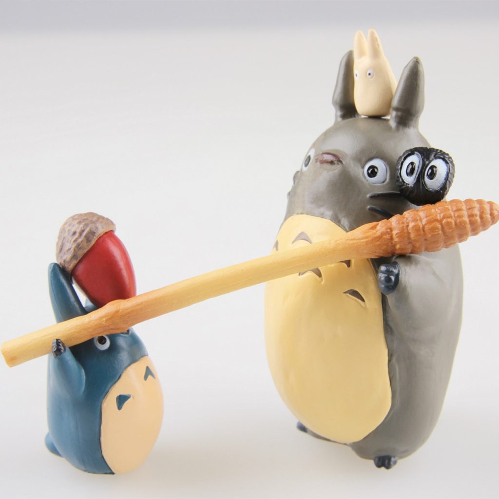 Anime Miyazaki Hayao My Neighbor Totoro with Umbrella Fried charcoal Figure Birthday gift Collectible Model ToyGarden 4 - Ghibli Gifts