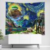 Castle in the Sky Starry Night Studio Ghibli Wall Tapestry Horizontal Main 1 - Ghibli Gifts