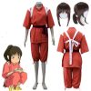 Japenese Anime Spirited Away Cosplay Suits Takino Chihiro Show Cosplay Costume Spirited Away Chihiro Ogino Pink - Ghibli Gifts