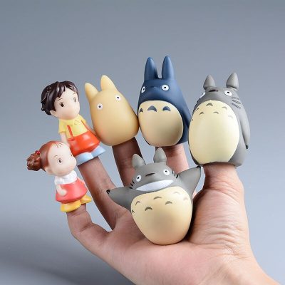 Koteta 1PC Hayao Miyazaki PVC Figurine TOTORO Finger Puppet Anime Model Collectiable Action Figure Kids Birthday - Ghibli Gifts