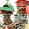 Spirited Away Aburaya Bathhouse 3D Paper Model Assembly Papercraft Puzzle Educational Kids Toy Anime Totoro Birthday 5 - Ghibli Gifts