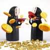Spirited Away Faceless Man Piggy Bank Kaonashi Swallow Money Toy Automatic Eat Coin Bank Hayao Miyazaki - Ghibli Gifts