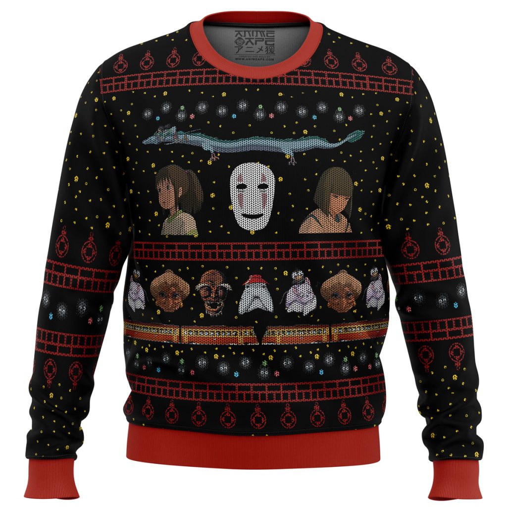 Studio Ghibli No Face Spirited Away men sweatshirt FRONT mockup - Ghibli Gifts