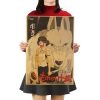 TIE LER Hayao Miyazaki Anime Movie Poster Cartoon Does Retro Nostalgia Kraft Paper Poster Cafe Bar 11 1 - Ghibli Gifts