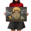 TIE LER Hayao Miyazaki Anime Movie Poster Cartoon Does Retro Nostalgia Kraft Paper Poster Cafe Bar 4 - Ghibli Gifts