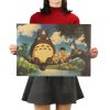 TIE LER Hayao Miyazaki Anime Movie Poster Cartoon Does Retro Nostalgia Kraft Paper Poster Cafe Bar 5 1 - Ghibli Gifts