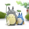 Totoro Japanese Anime 3 5 5cm Mini Tonari no Totoro with Lotus leaf Mini Cartoon Figures 2 - Ghibli Gifts