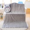 Totoro Plush Pillow Multifunction 3 in 1 Throw Pillow Totoro Hand Warm Pillow Cushion Baby Kids 2 - Ghibli Gifts