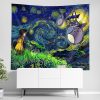 Totoro Starry Night Studio Ghibli Wall Tapestry Horizontal Main 1 - Ghibli Gifts