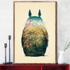 Totoro Studio Ghibli Anime on The Wall Art Posters and Prints Canvas Painting Wall Art Pictures 9 - Ghibli Gifts
