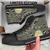 Totoro and Soot Shoes high top canvas shoes - Ghibli Gifts