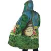 Trippy My Neighbor Totoro SG AOP Hooded Cloak Coat SIDE Mockup - Ghibli Gifts