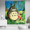 Trippy My Neighbor Totoro SG Vertical Wall Tapestry Main Mockup 1 - Ghibli Gifts