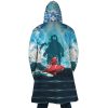 Trippy Porco Rosso SG AOP Hooded Cloak Coat BACK Mockup - Ghibli Gifts