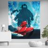 Trippy Porco Rosso SG Vertical Wall Tapestry Main Mockup 1 - Ghibli Gifts