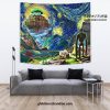 starry night castle in the sky wall tapestry 336 - Ghibli Gifts